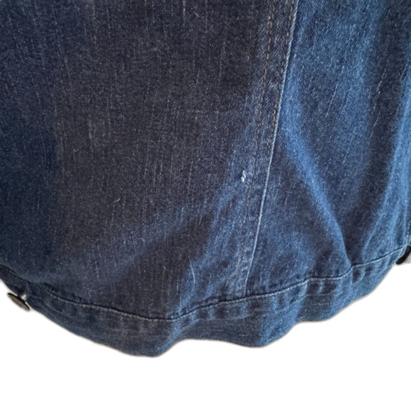 Marisa Christina | Vintage Fur Trim Denim Jean Jacket Size Large - Picture 8 of 12